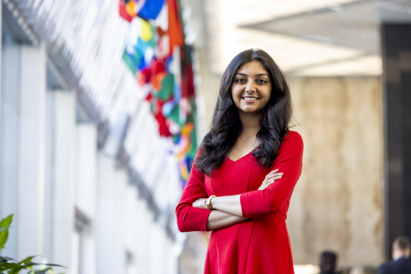 Ashni Patel at the U.S. Department of State during her time studying in Washington, D.C. (Photo by Dorothy Kozlowski/UGA)