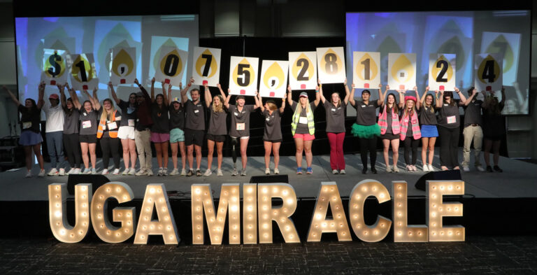 UGA Miracle students reveal the final total of their efforts for the year — more than $1 million for Children's Healthcare of Atlanta.