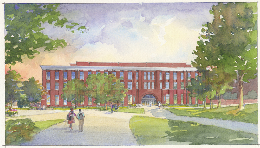 Rendering of ISTEM research building